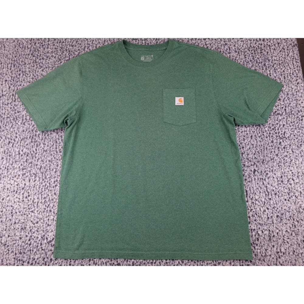 Carhartt K87 Pocket T-Shirt Mens XL Green Loose Fit Heavyweight Tee G55